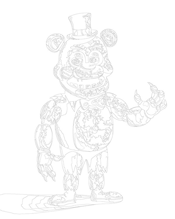 Картина по номерам «Фнаф Five nights at Freddy's Фредди 40x50» — картинка 3