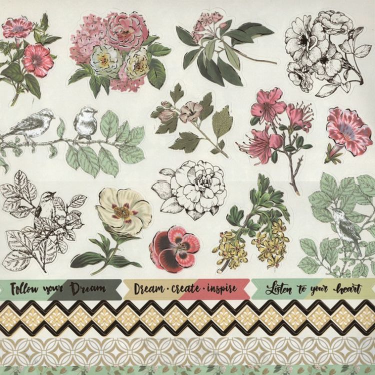 Набор бумаги для скрапбукинга «Арабеска» 30,5x30,5 см — картинка 5