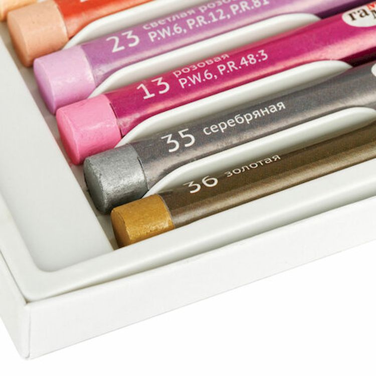 Пастель масляная «Студия», 16 цв., круглое сечение, Gamma — картинка 3