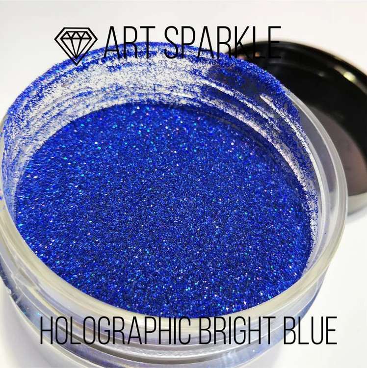 Глиттер мелкий Holografic Bright Blue, 50 г, Craftsmen.store — картинка 2