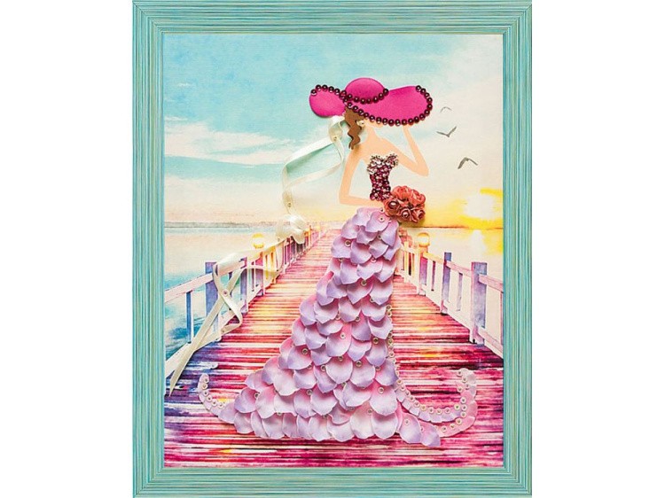 Картина на холсте из пайеток «Незнакомка» — картинка 2
