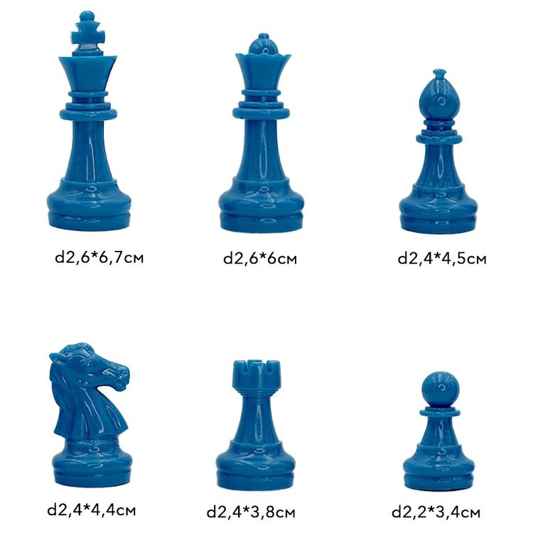 Силиконовые молды - Шахматная доска + шахматные фигуры, 31,5x31,5см — картинка 2