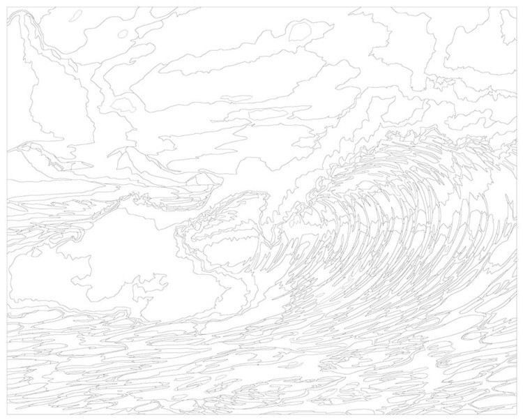 Картина по номерам «Море: Красочные волны» — картинка 3