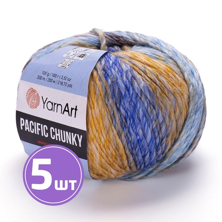 Пряжа YarnArt Pacific Chunky (309), мультиколор, 5 шт. по 100 г