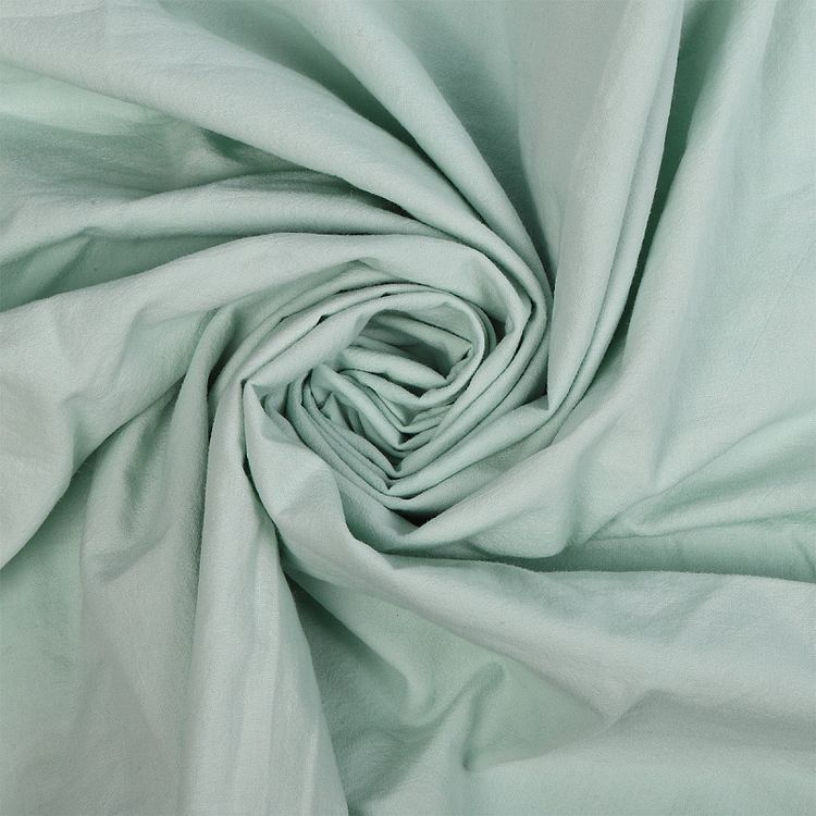 Ткань Хлопок крэш, 1 м х 150 см, 90 г/м², цвет: мятный, TBY