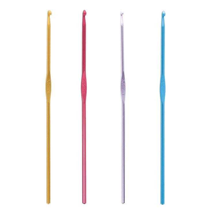 Крючок для вязания синий, металл, 3,5 мм, 15 см, Gamma — картинка 3