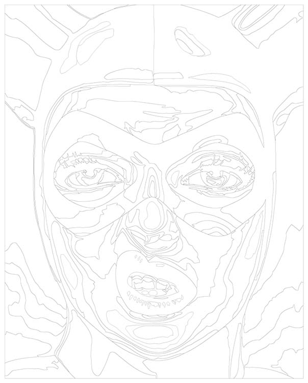 Картина по номерам «В маске» — картинка 3