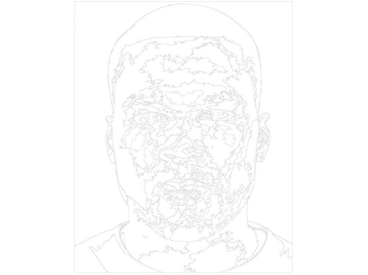 Картина по номерам «50 Cent ч/б» — картинка 3