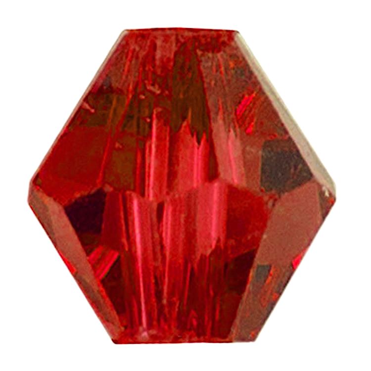 Бусины стеклянные Zlatka 4х4 мм, 34 шт., на нити, стекло, цвет: №08 красный