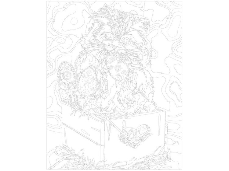 Картина по номерам «Котёнок» — картинка 3