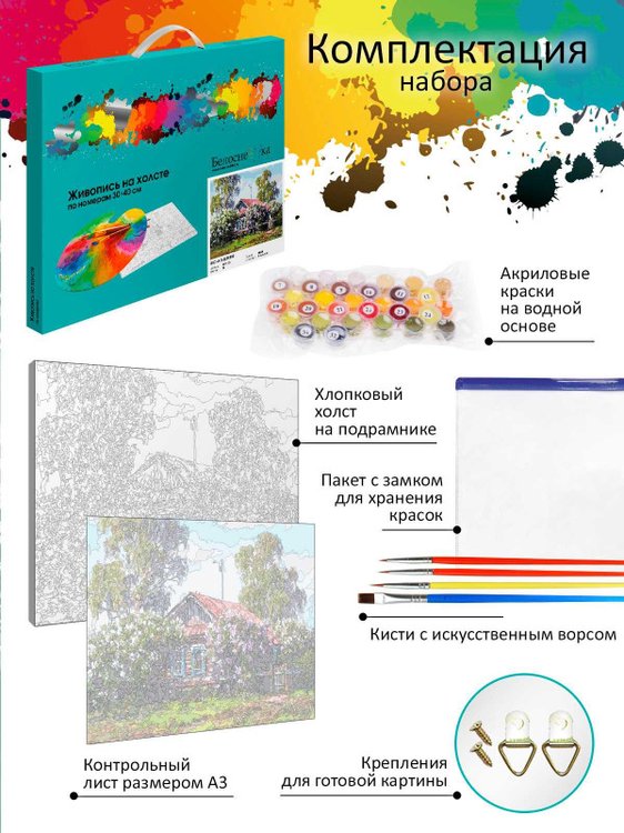 Картина по номерам «Весна в деревне» — картинка 4