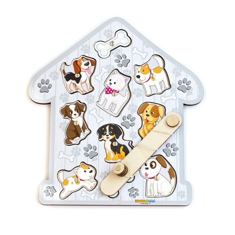 Развивающее пособие из дерева «Магнитная рыбалка. Собаки» — картинка 2