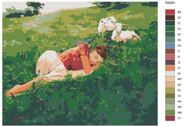 Картина по номерам «Сон на лугу» — картинка 2