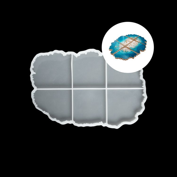 Набор силиконовых молдов подстаканники «Geode», сборный (6 частей), Artline — картинка 3