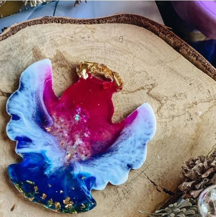 Елочная игрушка Ангелочек №2 - Силиконовый молд, ResinArt — картинка 4