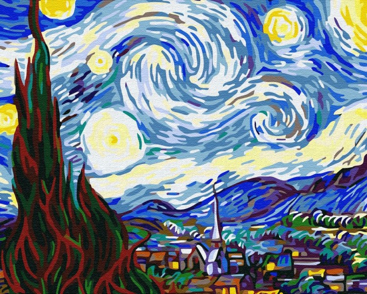 Картина по номерам «Ван Гог. Звездная ночь»