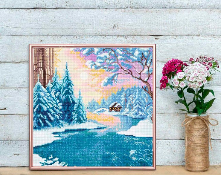 Алмазная вышивка «Зимняя оттепель» — картинка 2