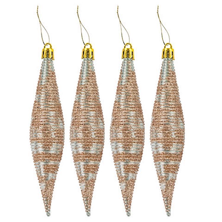 Набор украшений для ели, 43 предмета, цвет золото + перламутр — картинка 12