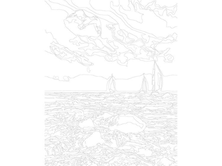 Картина по номерам «Парусники в море» — картинка 3