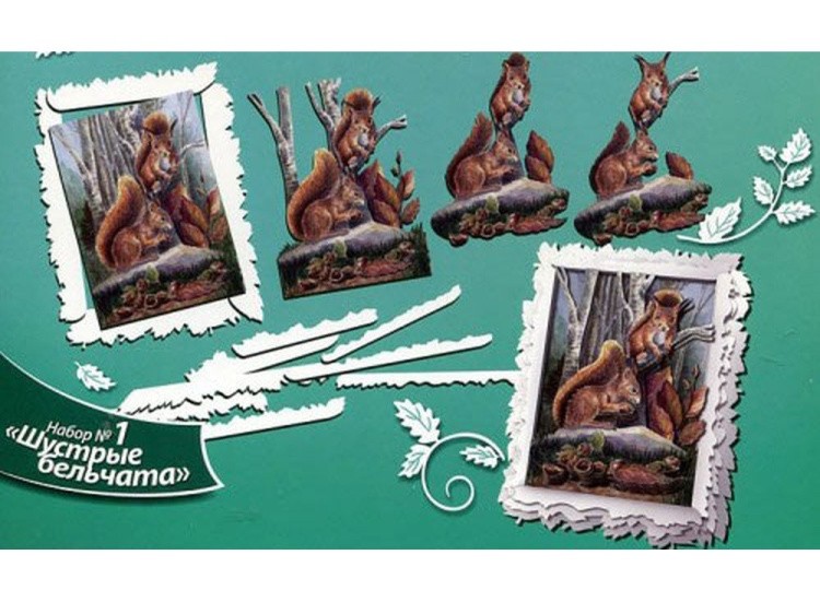 Объемная картина «Шустрые бельчата» — картинка 2