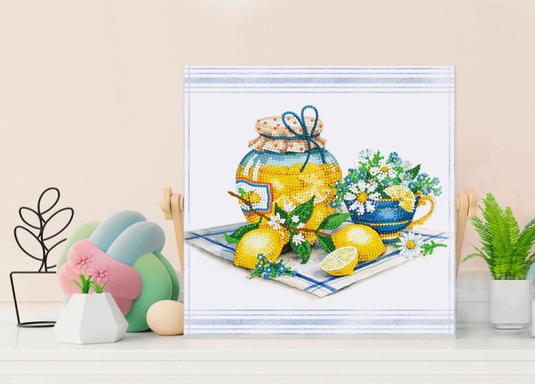 Алмазная вышивка «Постер. Лимонный натюрморт» — картинка 2