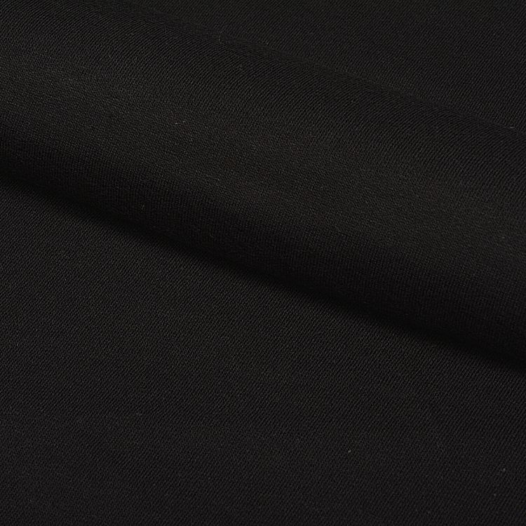 Ткань трикотаж Футер 2х нитка, начес, с лайкрой, 6 м, ширина 200 см, цвет: черный, TBY — картинка 4