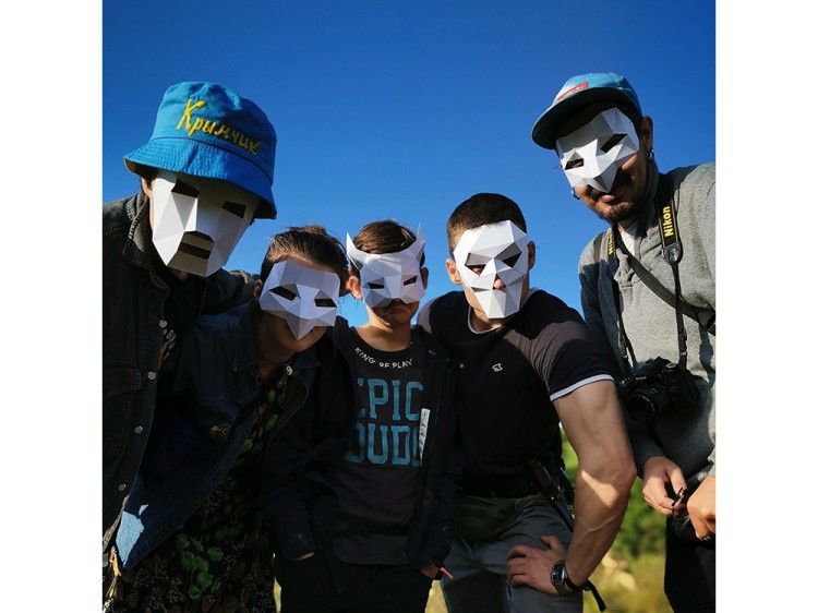 Бумажная модель для склеивания Набор масок для взрослых, 5 шт. — картинка 2