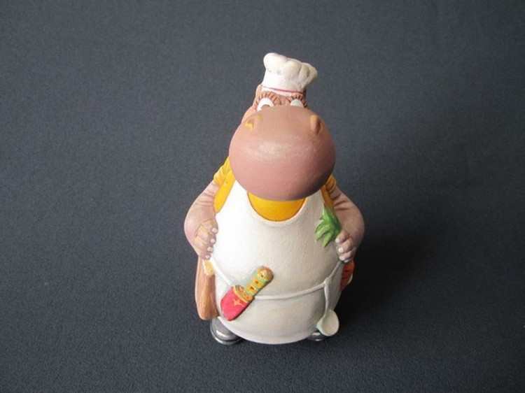 Фигурка для раскрашивания «Бегемот повар» — картинка 5