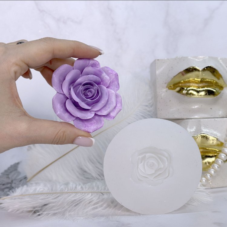 Силиконовый молд - Роза, d 6,6 см, 1 шт. — картинка 2