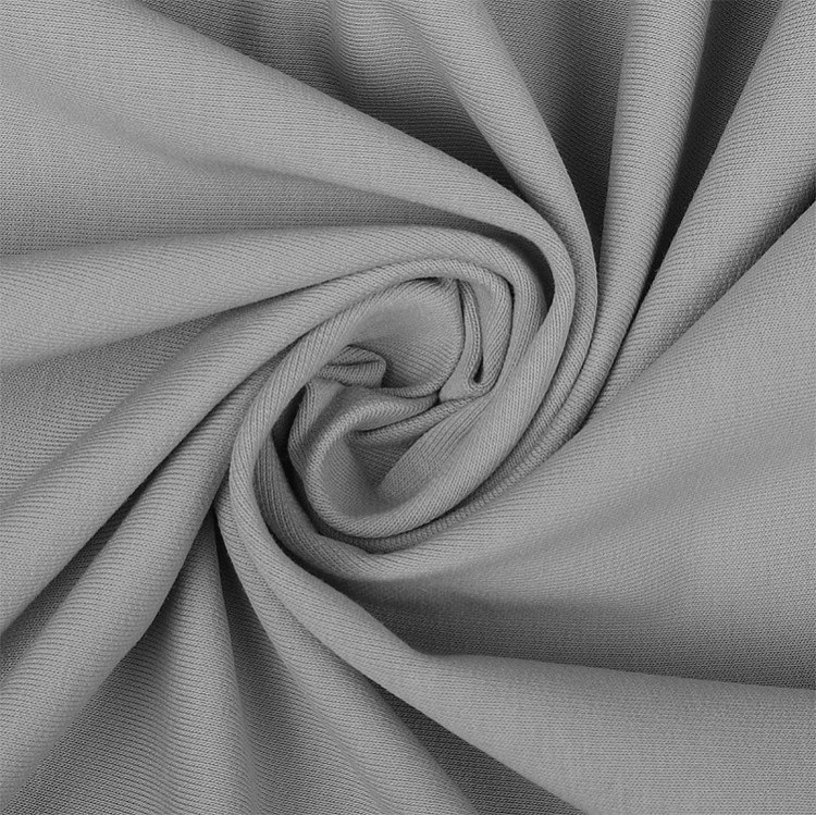 Ткань трикотаж Футер 2х нитка, петля, с лайкрой, 6 м, ширина 180 см, 240 г/м2, цвет: эрл грей, TBY