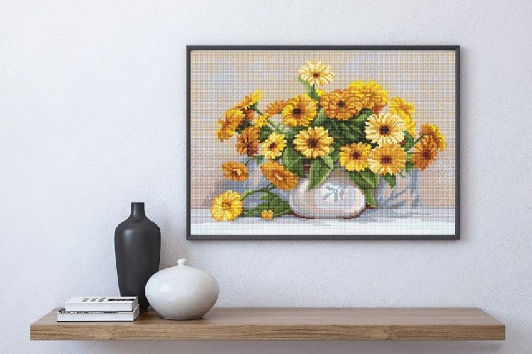 Алмазная вышивка «Календула» — картинка 3