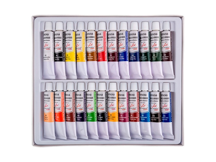 Краски Vista-Artista масляные 24 цвета Studio набор 12 мл — картинка 2