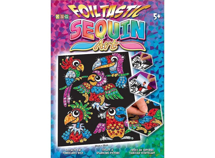 Картинка из блесток с фольгой «Попугайчики» — картинка 2