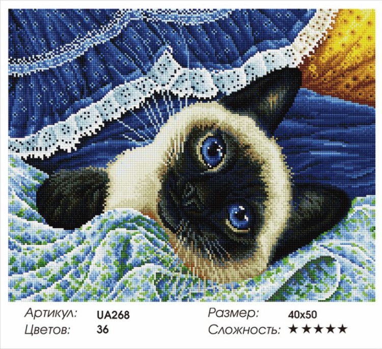 Алмазная вышивка «Синеглазая кошечка» — картинка 2
