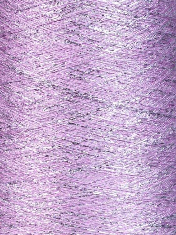 Пряжа бобинная OnlyWe Alluring shine (Аллюринг шайн) (В06), лиловый с серебристым люрексом, 1 шт., 50 г — картинка 2
