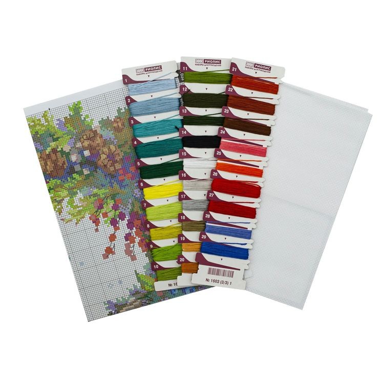 Набор для вышивания «Венок с голубой елью» — картинка 7