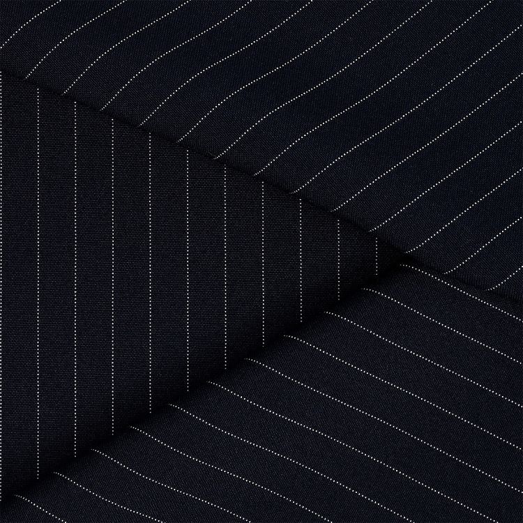 Ткань Габардин кач-во Фухуа, в полоску, 1 м х 150 см, 180 г/м², цвет: темно-синий, TBY — картинка 4