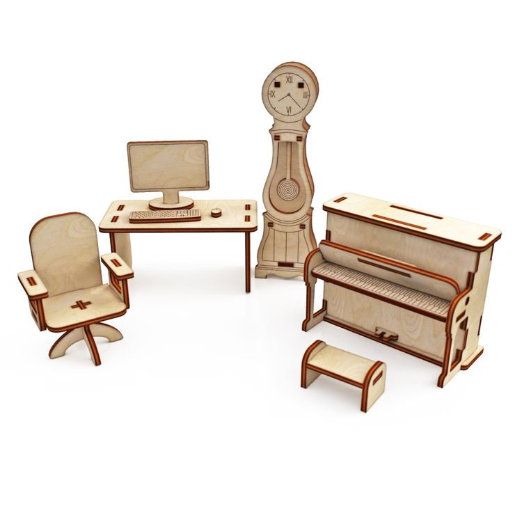 Большой набор кукольной мебели из дерева ХэппиДом Premium — картинка 3