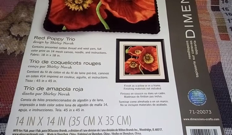 Набор для вышивания «Трио красных маков» — картинка 7