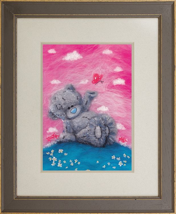 Картина шерстью «Татти Тедди с бабочкой» — картинка 2