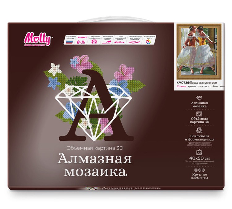 Алмазная вышивка 5D «Перед выступлением» — картинка 2