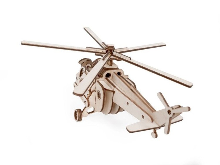 Конструктор из дерева Lemmo вертолет Мишка, 56 деталей — картинка 3
