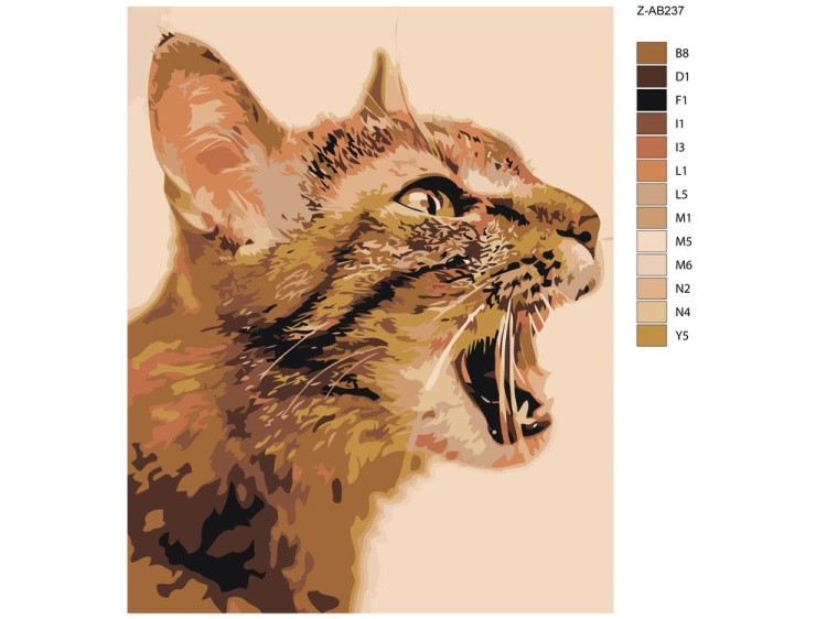 Картина по номерам «Кошачье мяу» — картинка 2