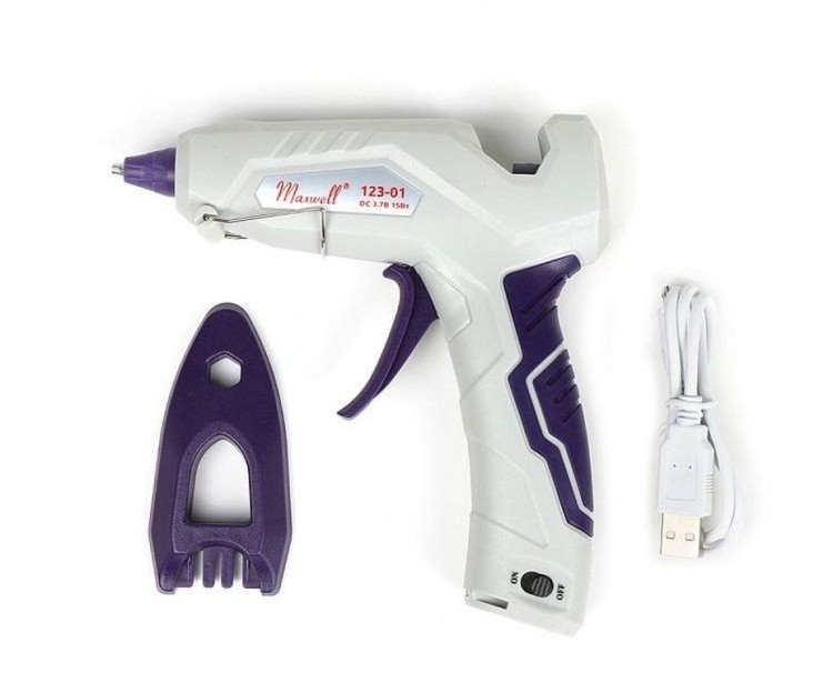 Клеевой пистолет аккумуляторный d 7,2 мм, 15W, Maxwell Premium — картинка 3
