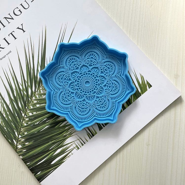 Силиконовый молд «Подстаканник цветок мандала», d12 см — картинка 4