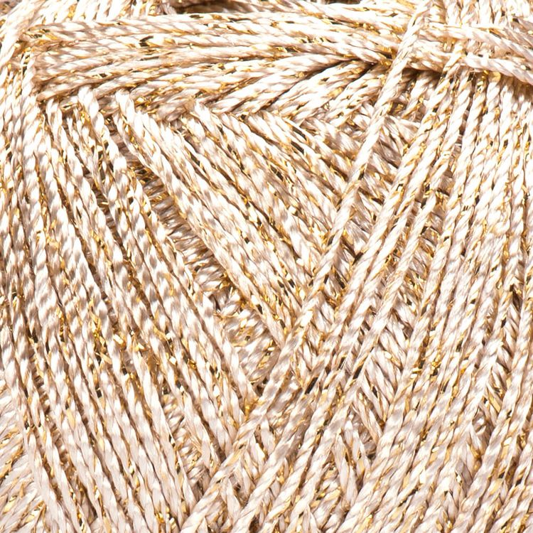 Пряжа YarnArt Bright (236), светло-бежевый-золотой, 5 шт. по 90 г — картинка 2