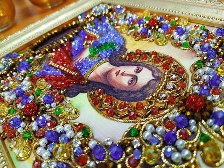 Набор вышивки хрустальными камнями «Святая Екатерина» — картинка 9