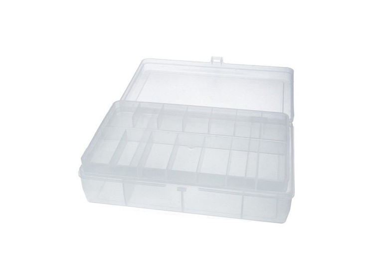 Коробка для мелочей №2 двухъярусная со вкладышем Trivol, цвет: прозрачный — картинка 4
