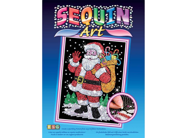 Мозаика из пайеток «Санта Клаус» — картинка 2