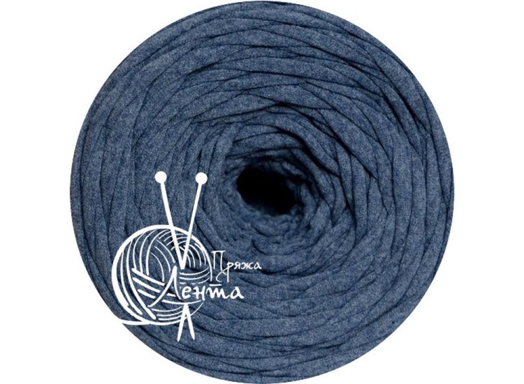 Пряжа Лента (синий меланж) 330-380 г — картинка 2